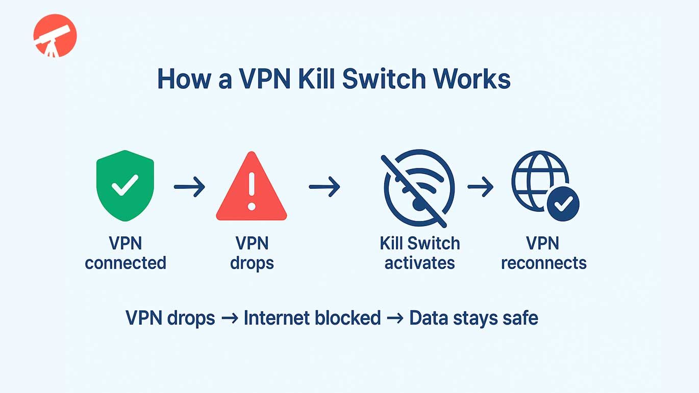 How VPN kill switch feature works