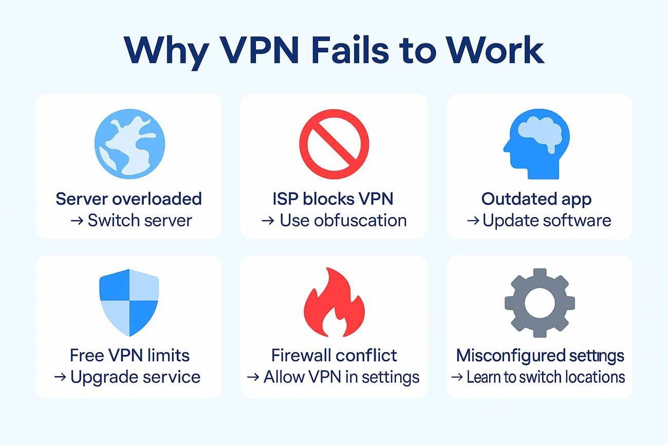 why vpn fails to work